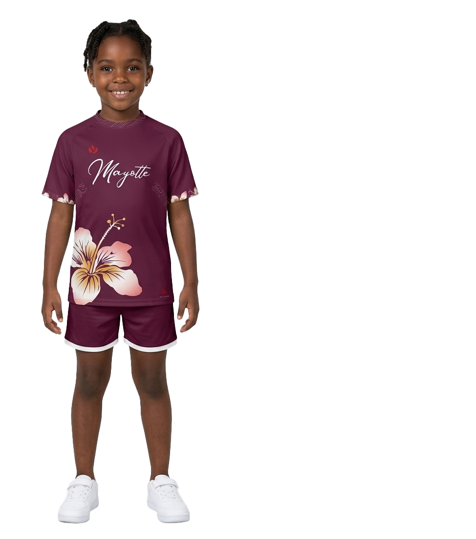 Maillot Tropic Fit Rouge bordeaux enfant