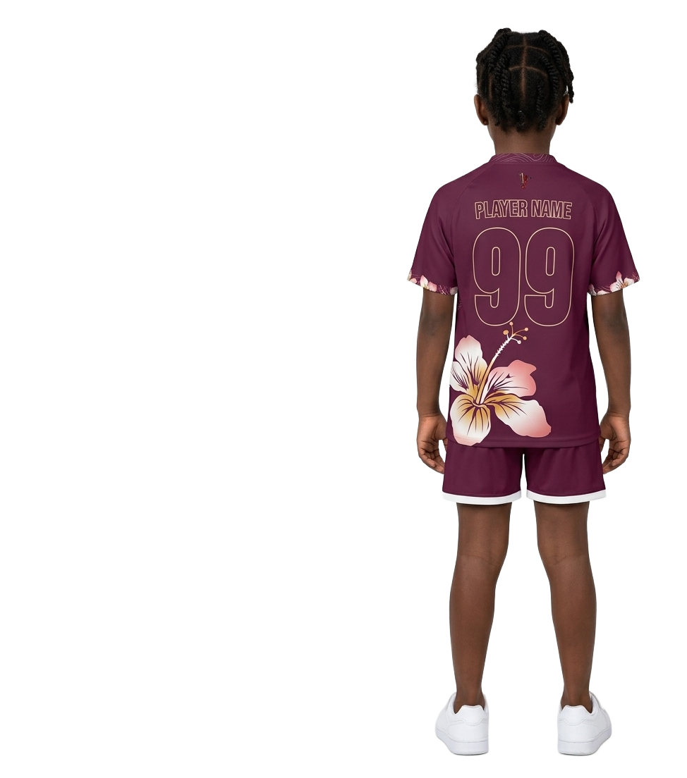 Maillot Tropic Fit Rouge bordeaux enfant