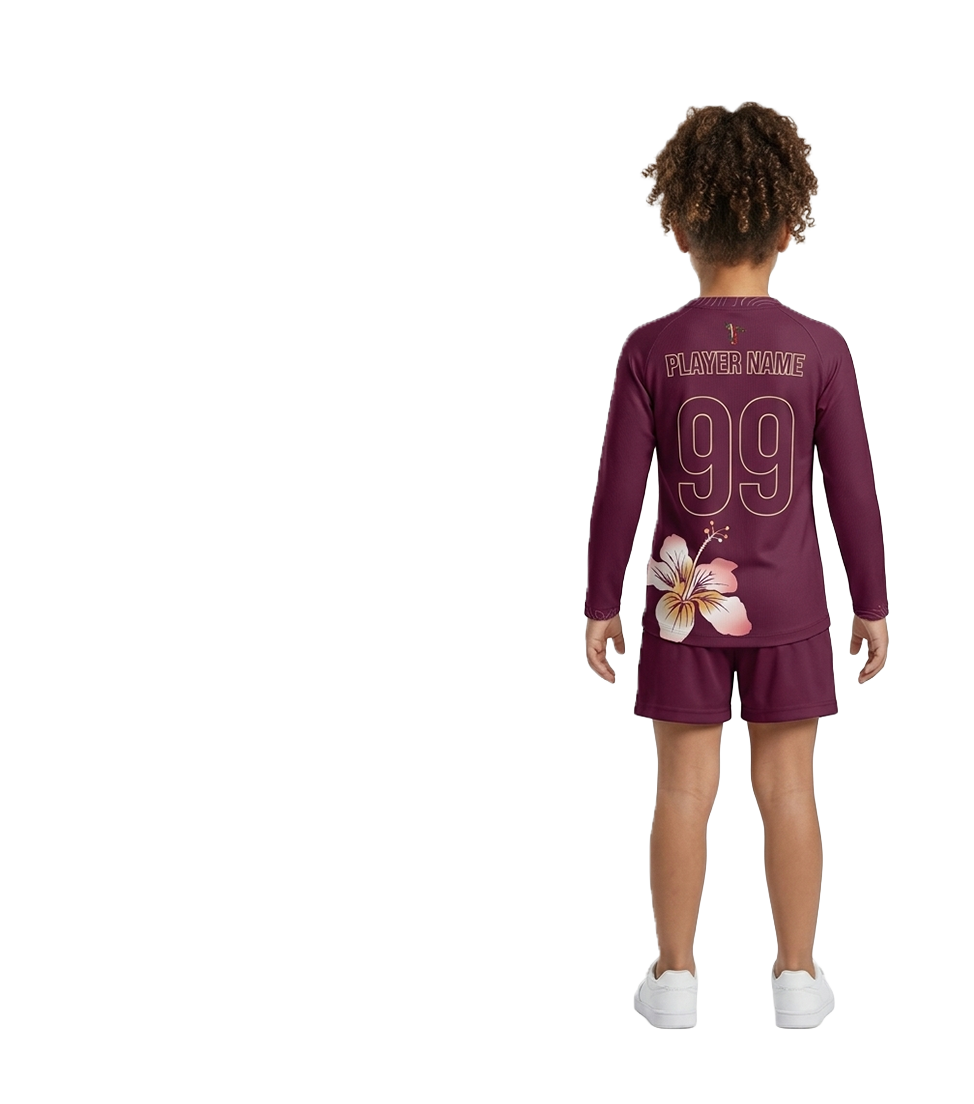 Maillot Tropic Fit Rouge bordeaux enfant