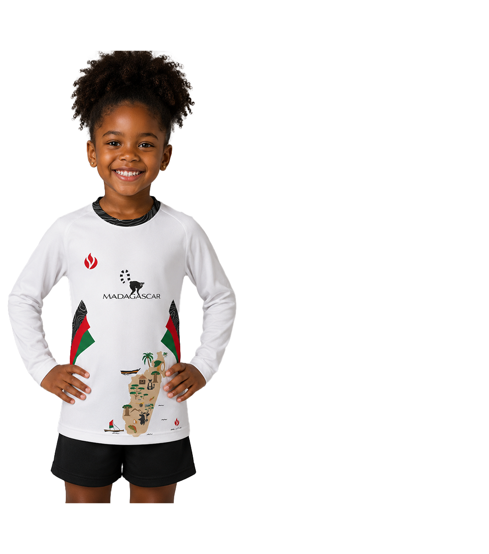 Maillot Madagascar Blanc enfant