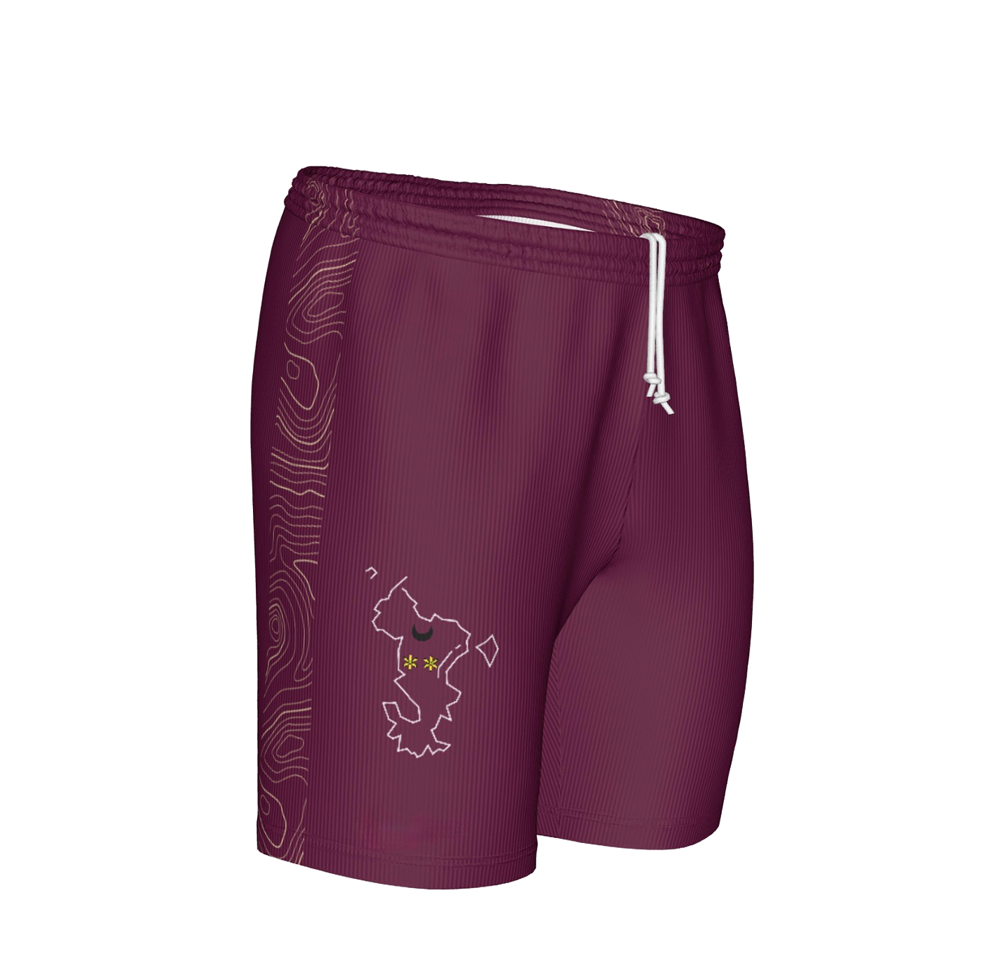 Short Tropic Fit Rouge bordeaux enfant