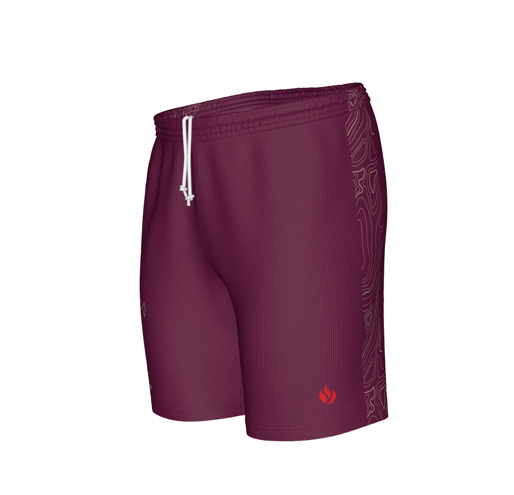 Short Tropic Fit Rouge bordeaux enfant