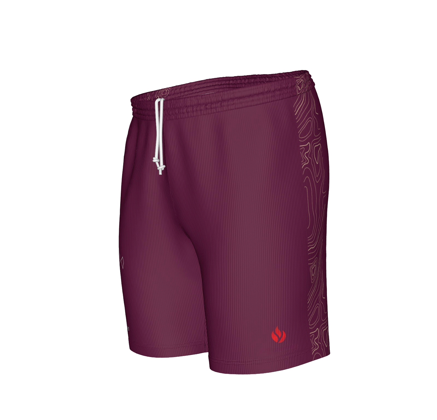 Short Tropic Fit Rouge bordeaux enfant